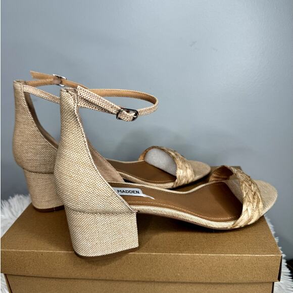 STEVE MADDEN Irenee Rafia Sandals Size 10 NEW - Picture 5 of 6
